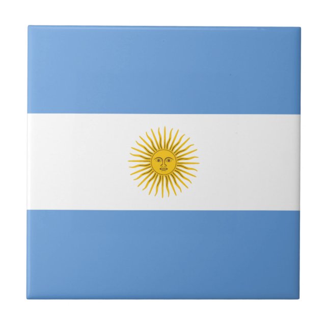 Argentinskt keramiskt plattor, Flagga Kakelplatta (Framsidan)