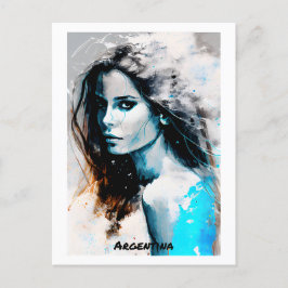 Argentinskt vykort - World Women Collection