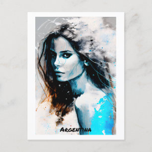 Argentinskt vykort - World Women Collection