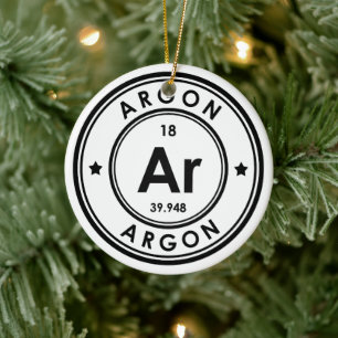 Argon Element Keramisk Prydnad Julgransprydnad Keramik
