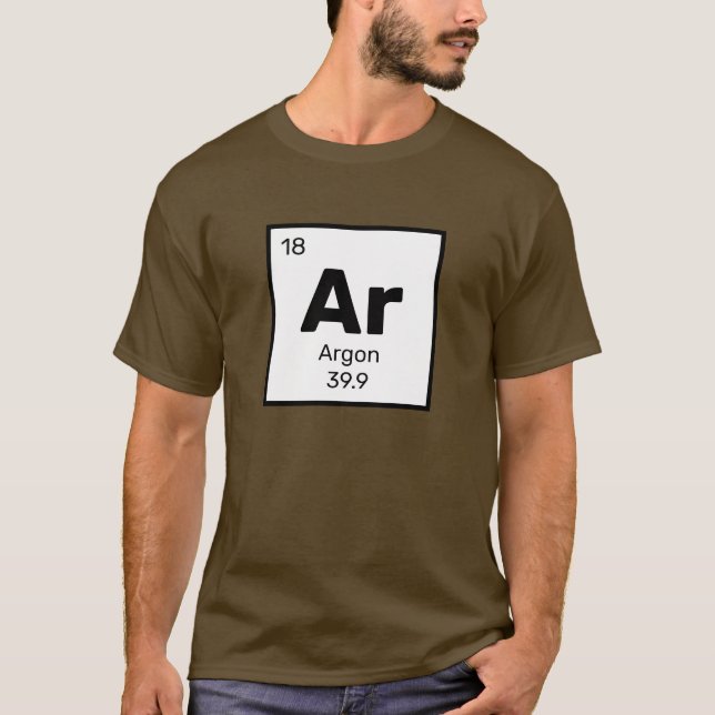Argon/Periodic Bord - Ar Inslag T-Shirt (Framsida)