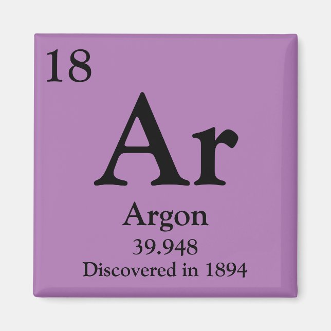 Argon Periodic Bord Magnet (Framsidan)