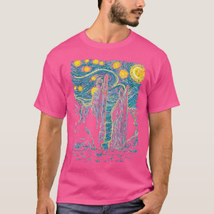 Argonath Starry Night Van Gogh Stil T Shirt