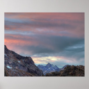 Argonaut Peak, solnedgång Poster