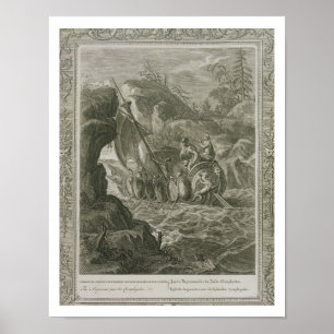 Argonauts passerar Symplegades (engrave) Poster