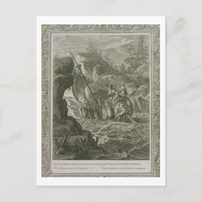 Argonauts passerar Symplegades (engrave) Vykort (Framsida)
