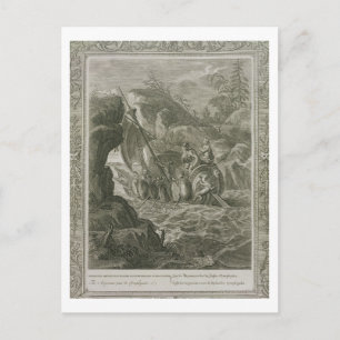 Argonauts passerar Symplegades (engrave) Vykort
