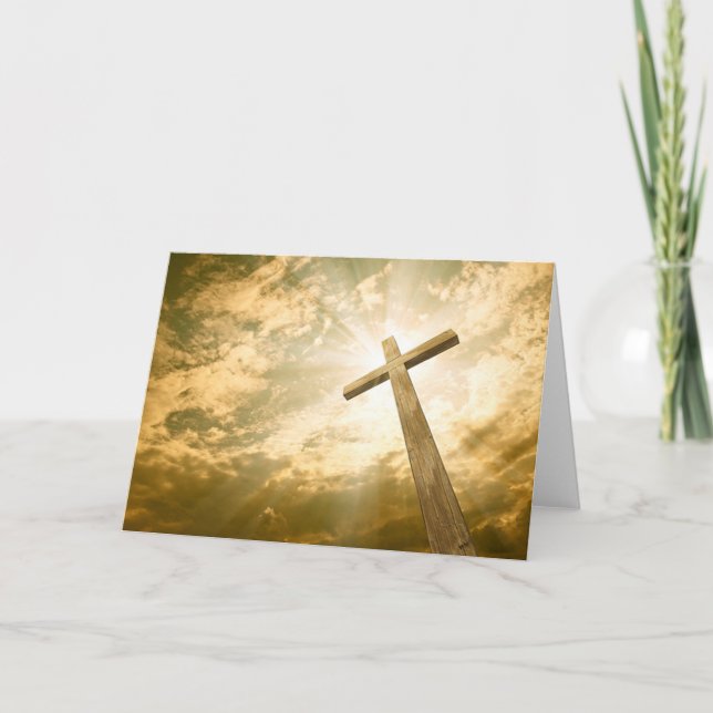 Argt hälsningkort för religiösa kort (Framsida)