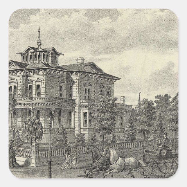 Arguello-bosättning Fyrkantigt Klistermärke (Framsida)