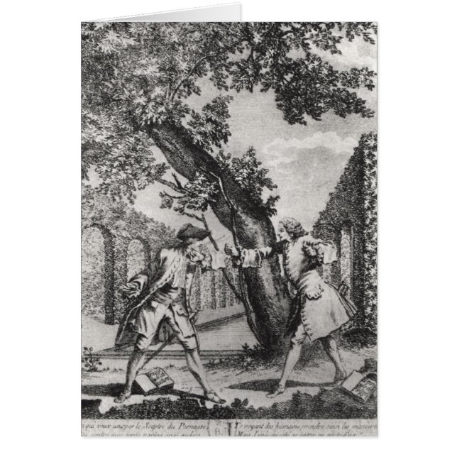 Argument mellan Jean-jacques Rousseau Hälsningskort (Framsidan)