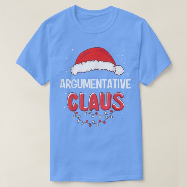 Argumentativ Jultomten-julmatchningskostnad T Shirt (Design framsida)