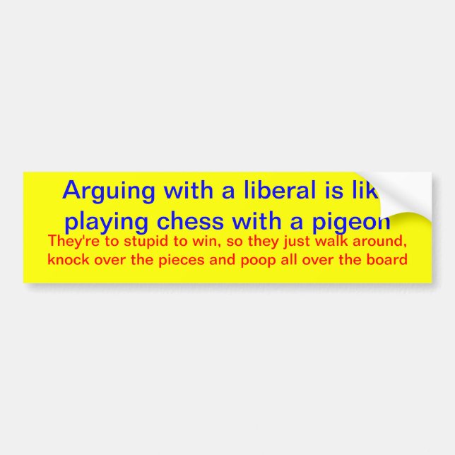 ARGUMENTERA MED en LIBERAL PERSON Bildekal (Framsidan)