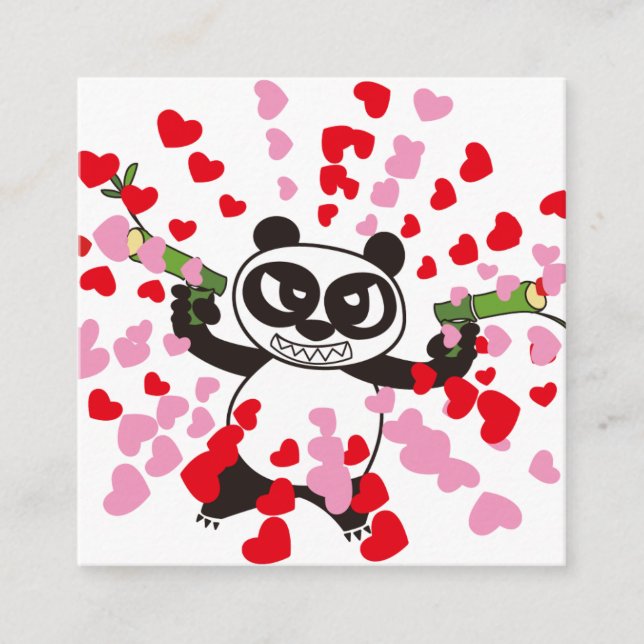 ArgyFacePanda Glad Alla hjärtans dag Anteckningskort (Framsida)