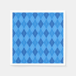 Argyle Blue diamonds with thin dotted line Pappersservett