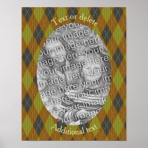 Argyle Design Ram Skapar ditt eget foto Poster