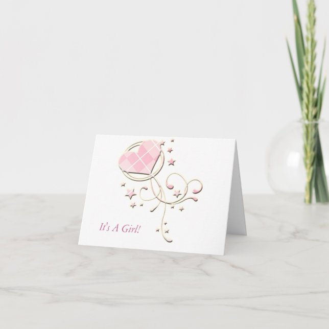 Argyle - det är en flicka…, Rosa nyfödd Meddelande (Framsida)