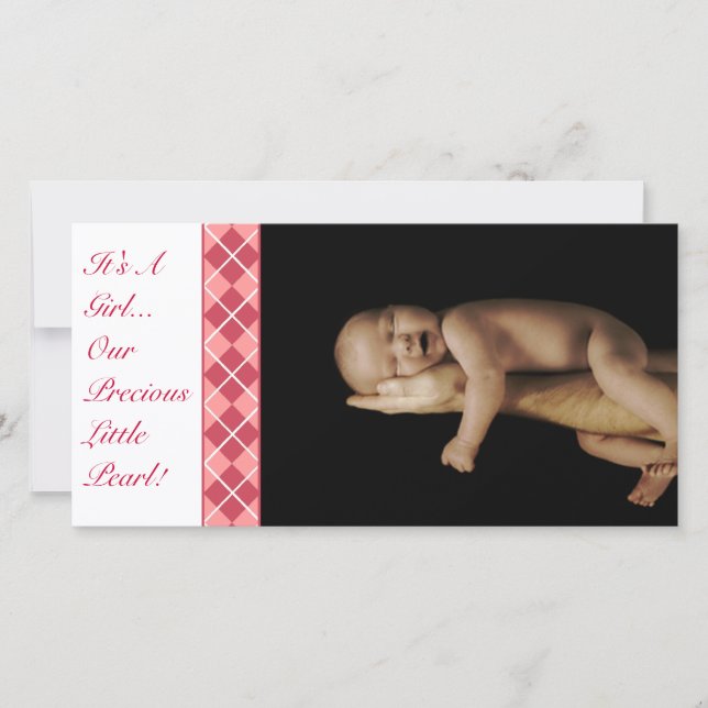 Argyle, det är en flicka... Vår ädla lilla pärla Meddelande (Framsida)