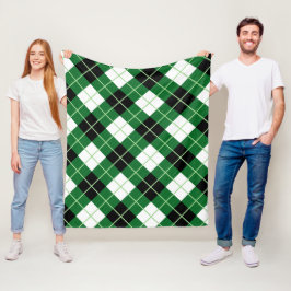 Argyle diagonal diamantrutat fleecefilt