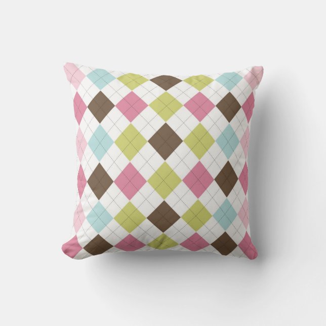 Argyle Diamond Stitch Sweater Couch Dekorativ kudd Kudde (Framsida)
