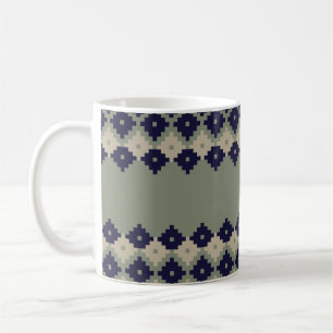 Argyle fair isle sömless mönster designabstrakt. kaffemugg