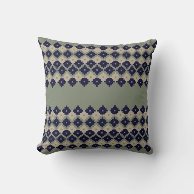 Argyle fair isle sömless mönster designabstrakt.  kudde (Framsida)