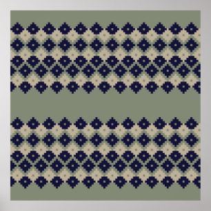 Argyle fair isle sömless mönster designabstrakt. poster