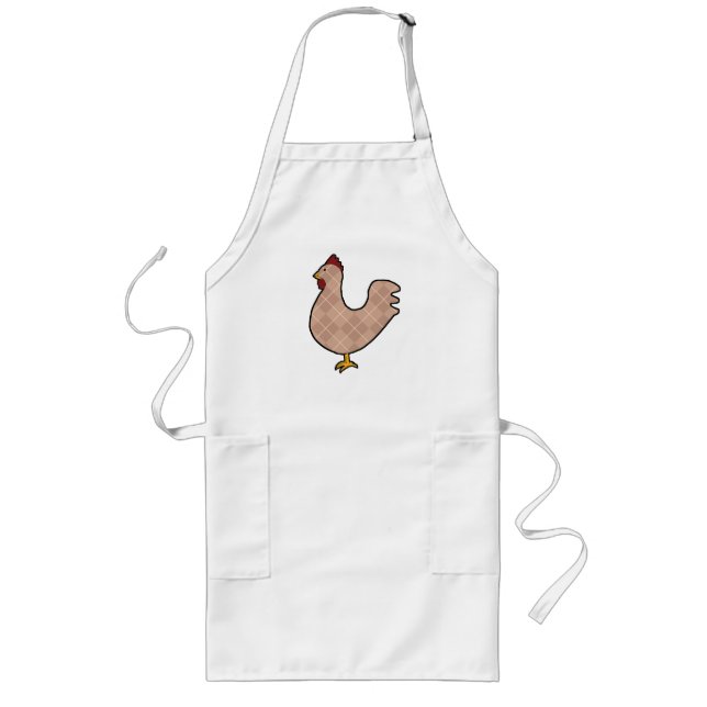 Argyle Folk Art Tupp Apron Långt Förkläde (Framsidan)