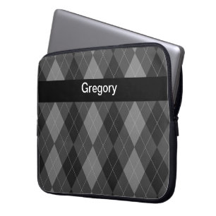 Argyle för Monogrambärbar datorfodral stil