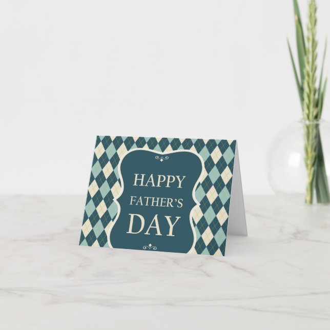 Argyle Glad fars dag  Helgkort (Framsida)