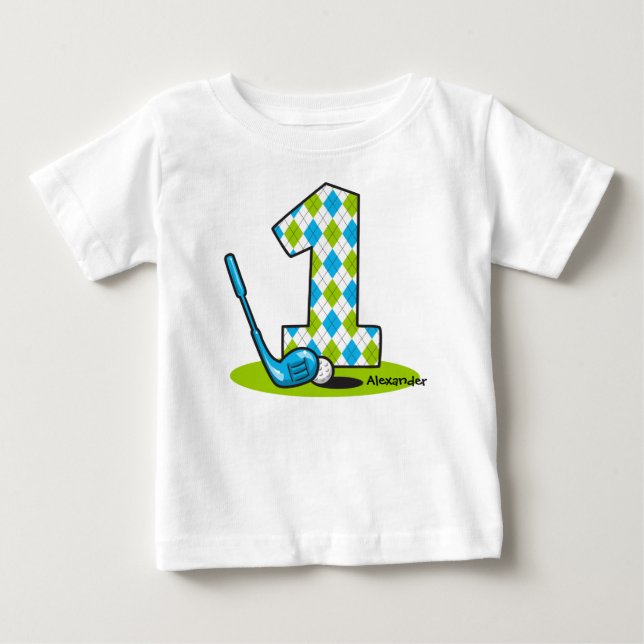 Argyle Golf 1st Birthday Personlig Tröja (Framsida)