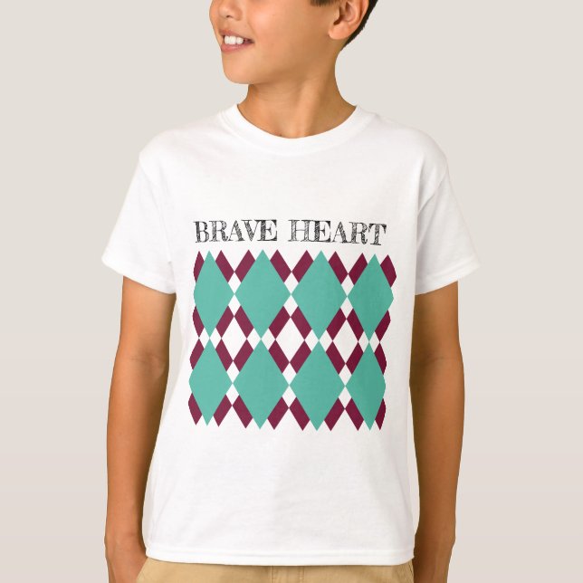 Argyle Grafisk Pojktröja T Shirt (Framsida)