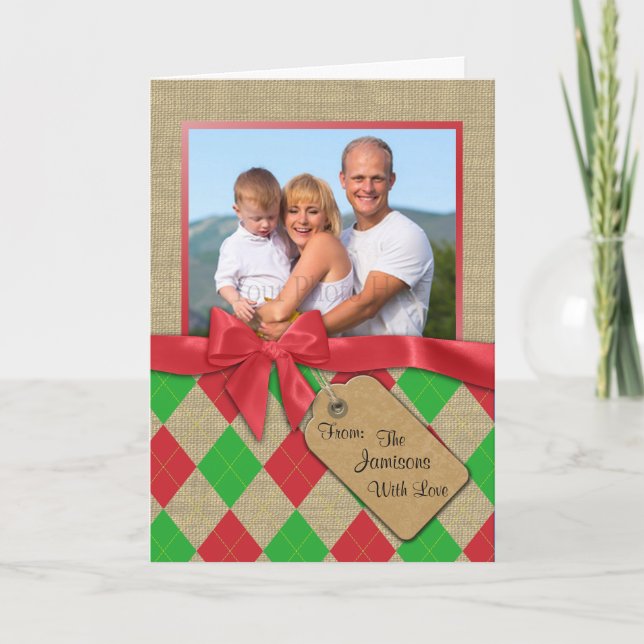 Argyle helgdagfoto helgkort (Framsida)
