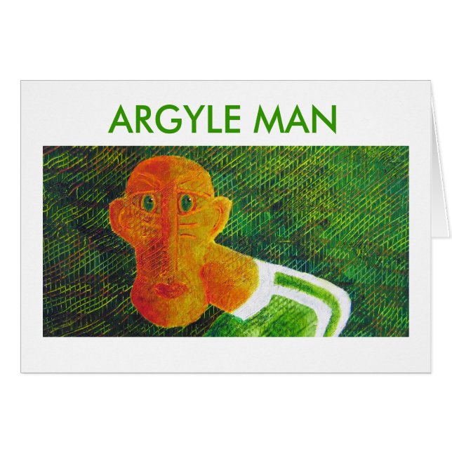 ARGYLE-MAN HÄLSNINGSKORT (Framsidan Horizontal)