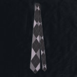 Argyle Monogram Gömt Initial Grått Slips<br><div class="desc">Argyle Monogram Gömt initialt Grått. Diamantformer i ljus- och gråtoner i mörk med små inledande glasögon och gömt på insidan. Du kan ta bort den inledande delen av mallen om den inte behövs</div>