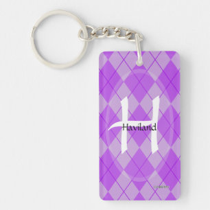 Argyle Monogram Keychain - Akryl - HAMbWG Nyckelring