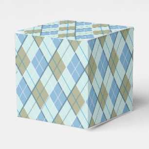 Argyle-mönster blå brun golf sport presentbox presentaskar