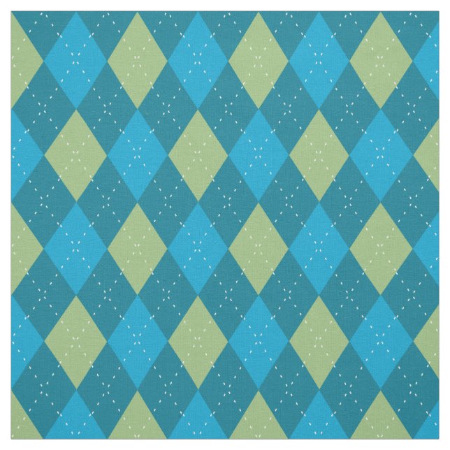 Argyle Mönster Blue Tyg (Provkarta)