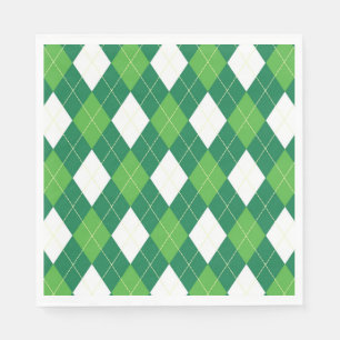 Argyle Mönster, Grönt och vit Pappersservett