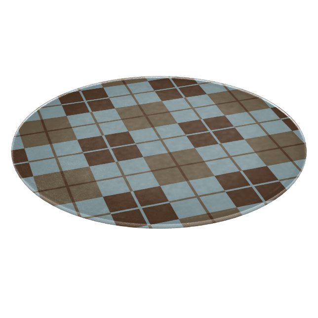 Argyle mönster i blått och Taupe (Hörn)