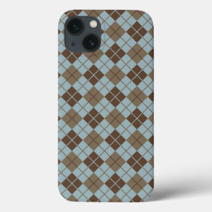 Argyle mönster i blått och Taupe