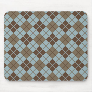 Argyle mönster i blått och Taupe Musmatta