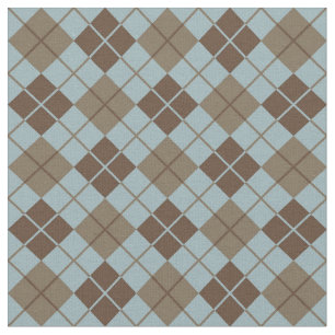 Argyle mönster i blått och Taupe Tyg