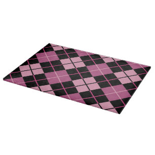 Argyle mönster i svart och rosor