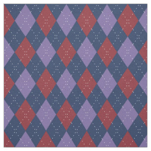 Argyle Mönster Lila och Red Tyg