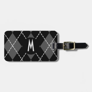 Argyle Mönster Monogram Luggage Tag Bagagebricka