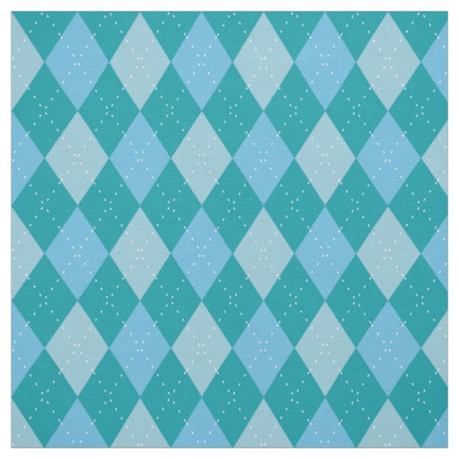 Argyle Mönster Ocean Färg Tyg (Provkarta)