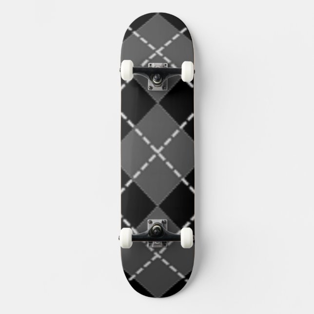 ARGYLE MÖNSTER OLD SCHOOL SKATEBOARD BRÄDA 18 CM (Framsida)
