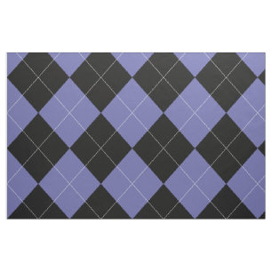 Argyle Mönster Periwinkle Blue Lila Black White Tyg