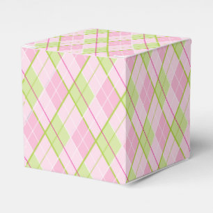 Argyle mönster rosa grönt golf sport presentbox presentaskar