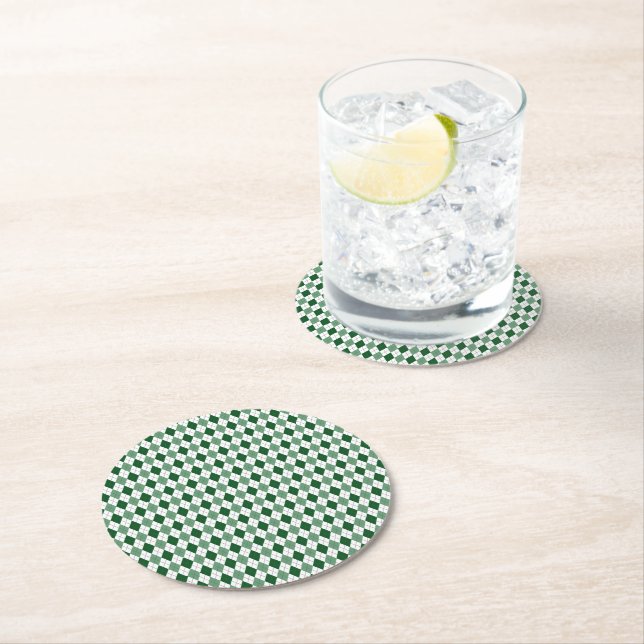 Argyle-mönster Underlägg Papper Rund (Insitu)